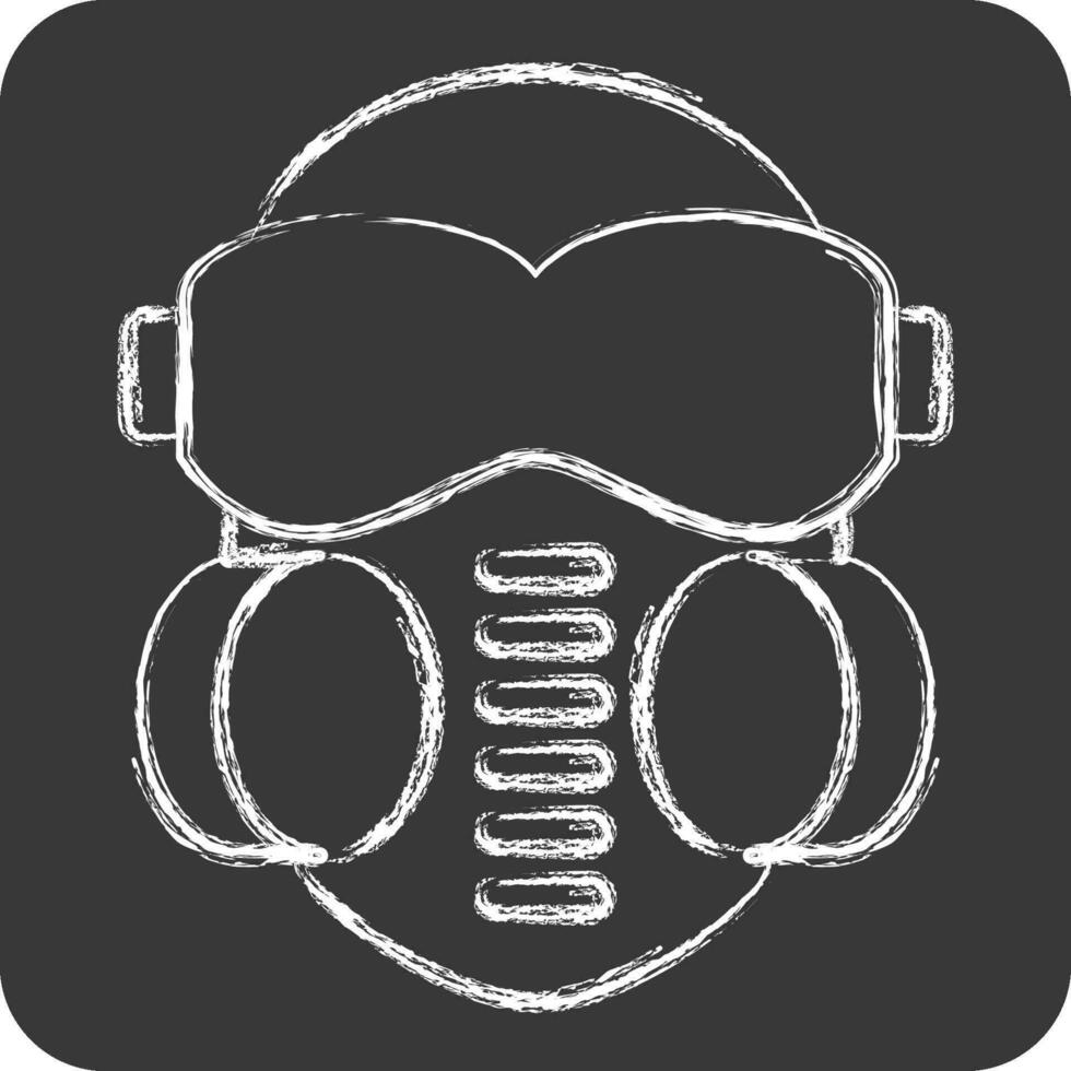 Icon Face mask. related to Poison symbol. chalk Style. simple design editable. simple illustration vector