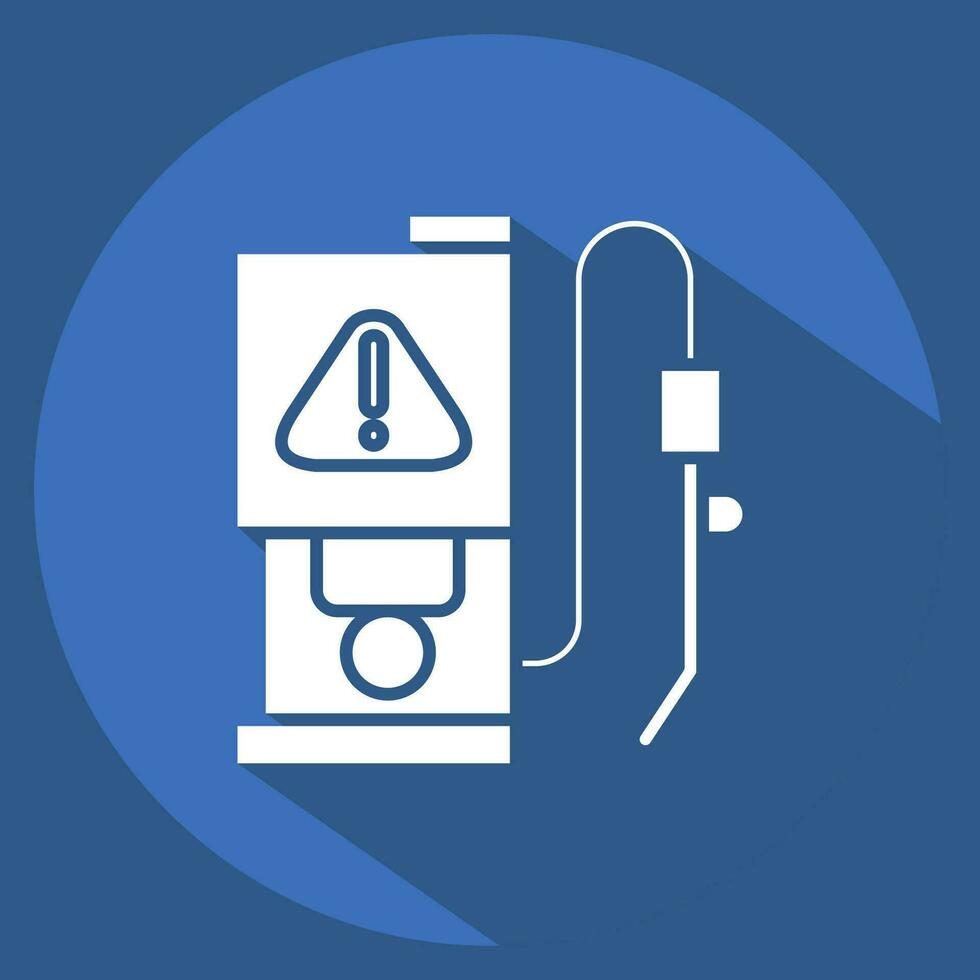 Icon Exterminator. related to Poison symbol. long shadow style. simple design editable. simple illustration vector