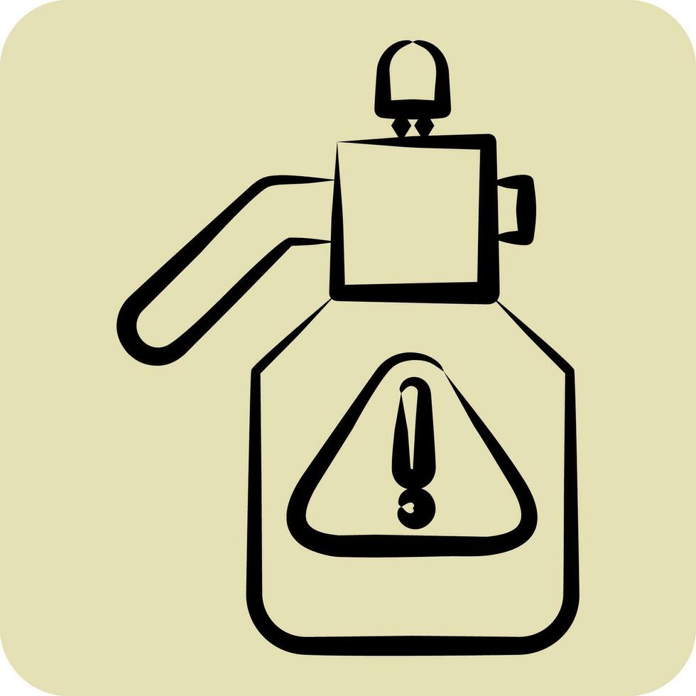 Icon Sprayer. related to Poison symbol. hand drawn style. simple design editable. simple illustration vector