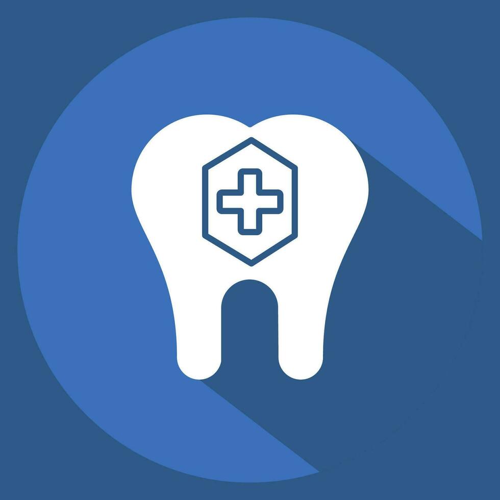 Icon Fluoride. related to Dentist symbol. long shadow style. simple design editable. simple illustration vector