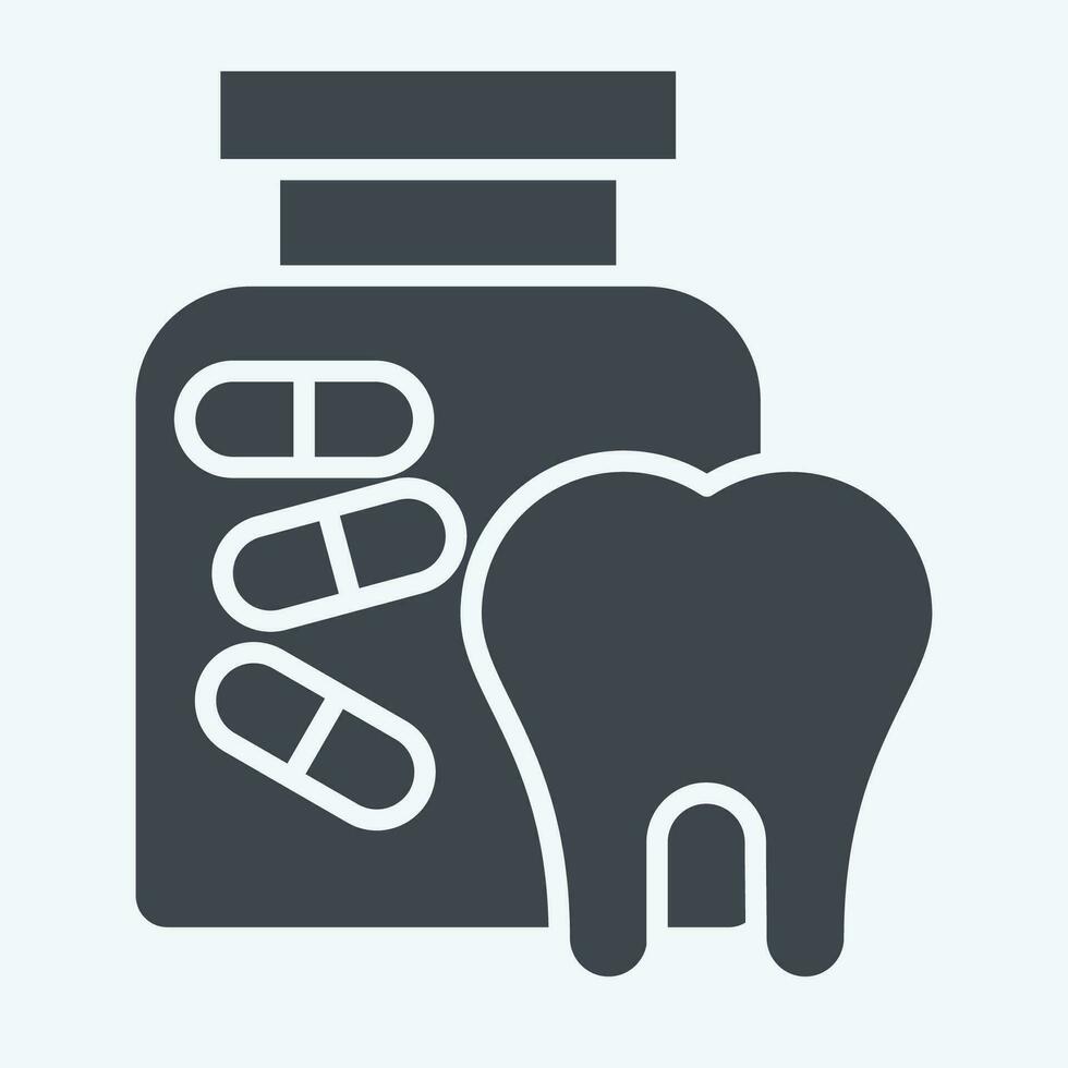 Icon Drug. related to Dentist symbol. glyph style. simple design editable. simple illustration vector