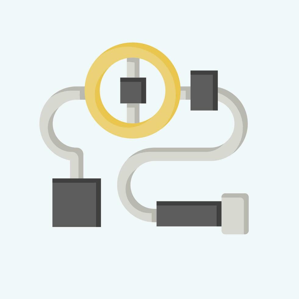 Icon Steering System. related to Car Maintenance symbol. flat style. simple design editable. simple illustration vector