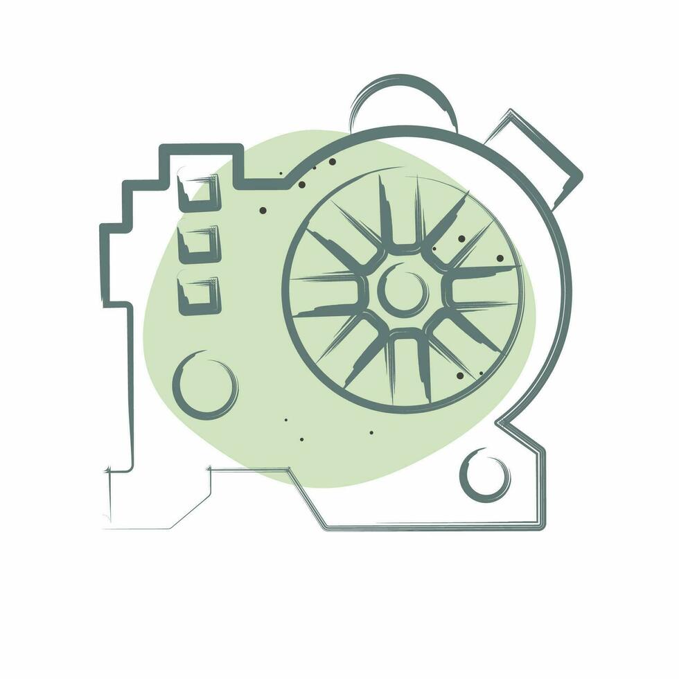 Icon Water Pump. related to Car Maintenance symbol. Color Spot Style. simple design editable. simple illustration vector