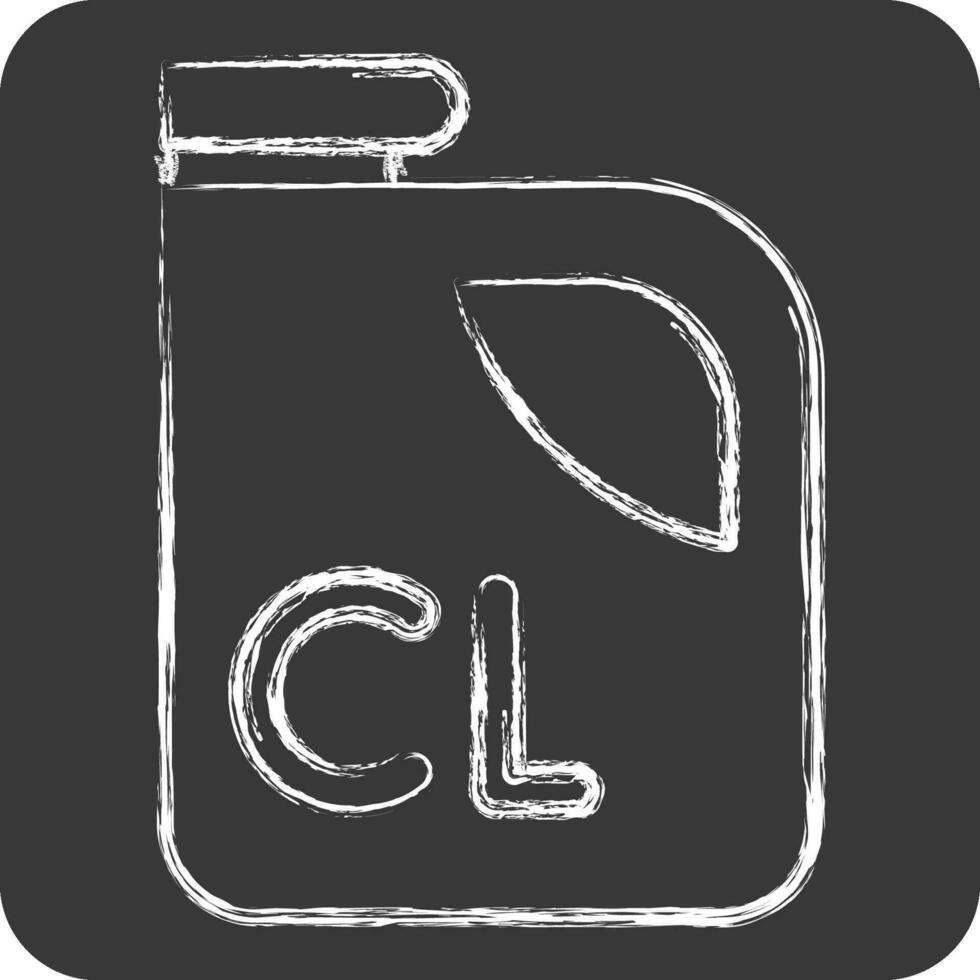Icon Chlorine. related to Poison symbol. chalk Style. simple design editable. simple illustration vector