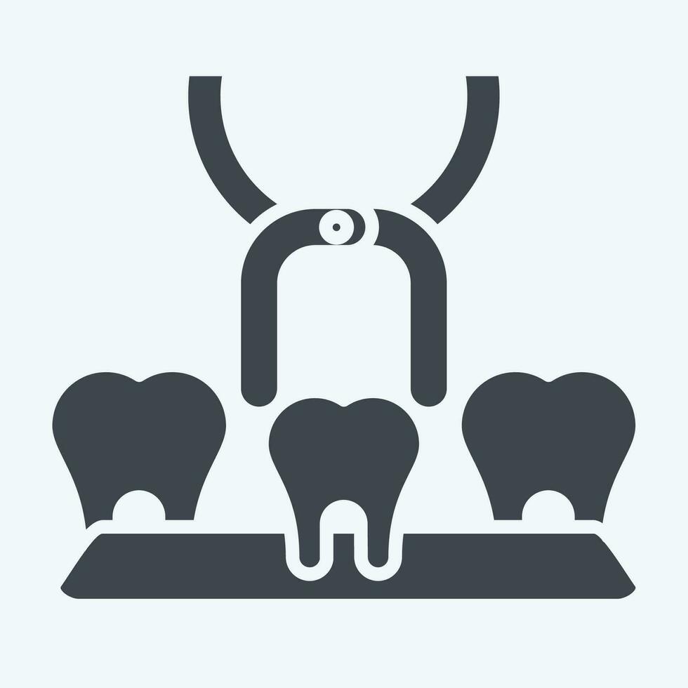 Icon Tooth Extra. related to Dentist symbol. glyph style. simple design editable. simple illustration vector