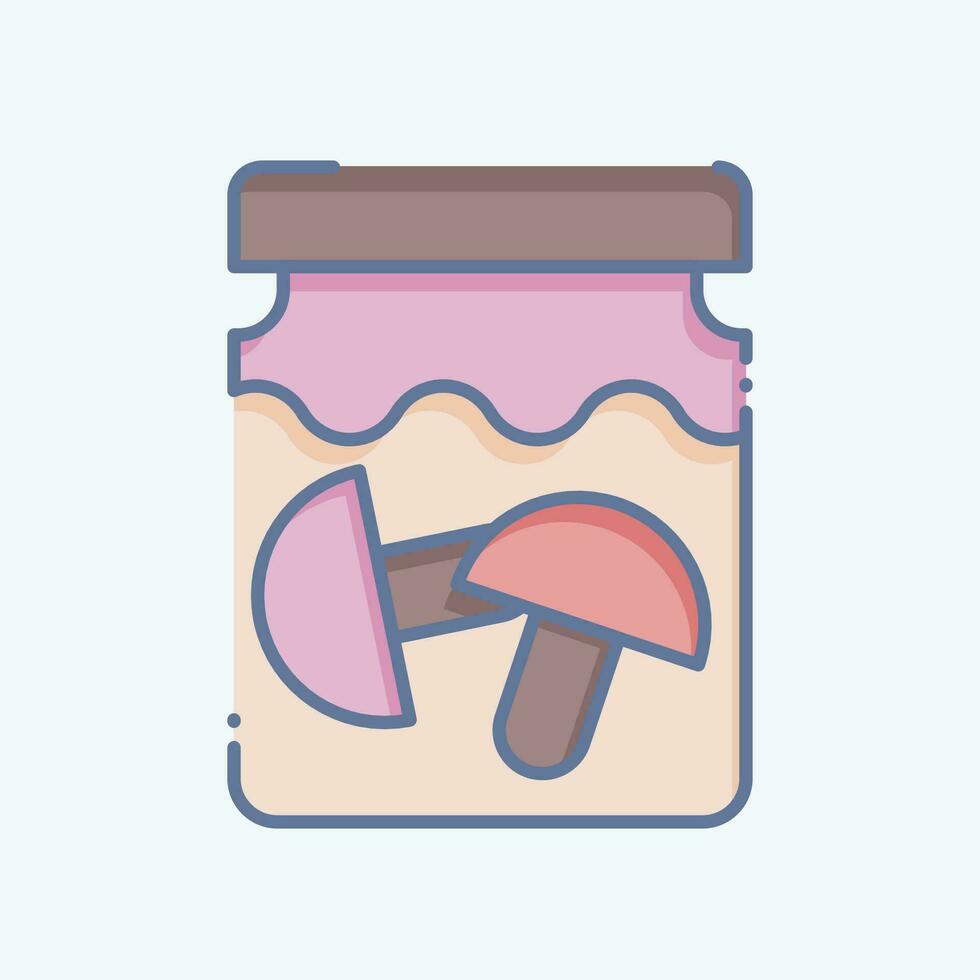 Icon Mushroom. related to Poison symbol. doodle style. simple design editable. simple illustration vector