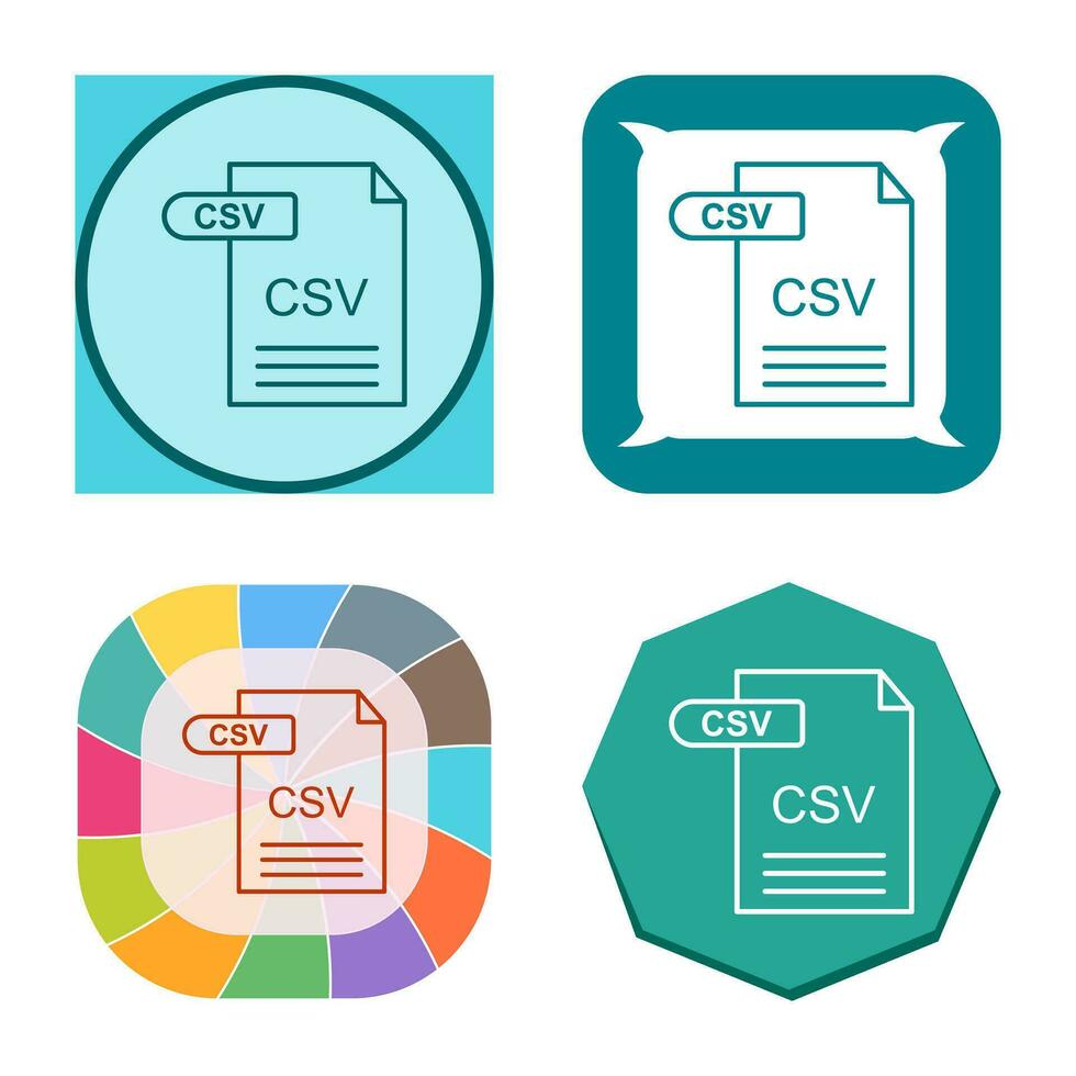 icono de vector csv