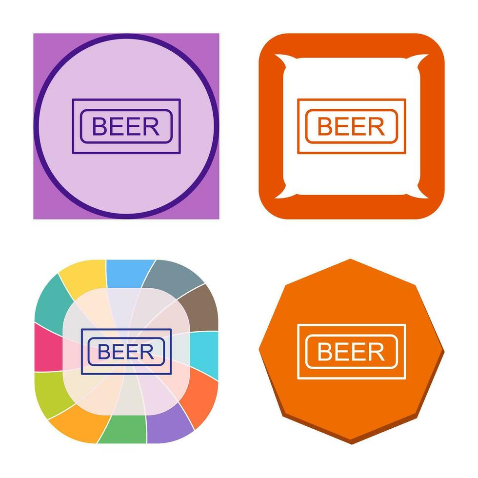 icono de vector de signo de cerveza