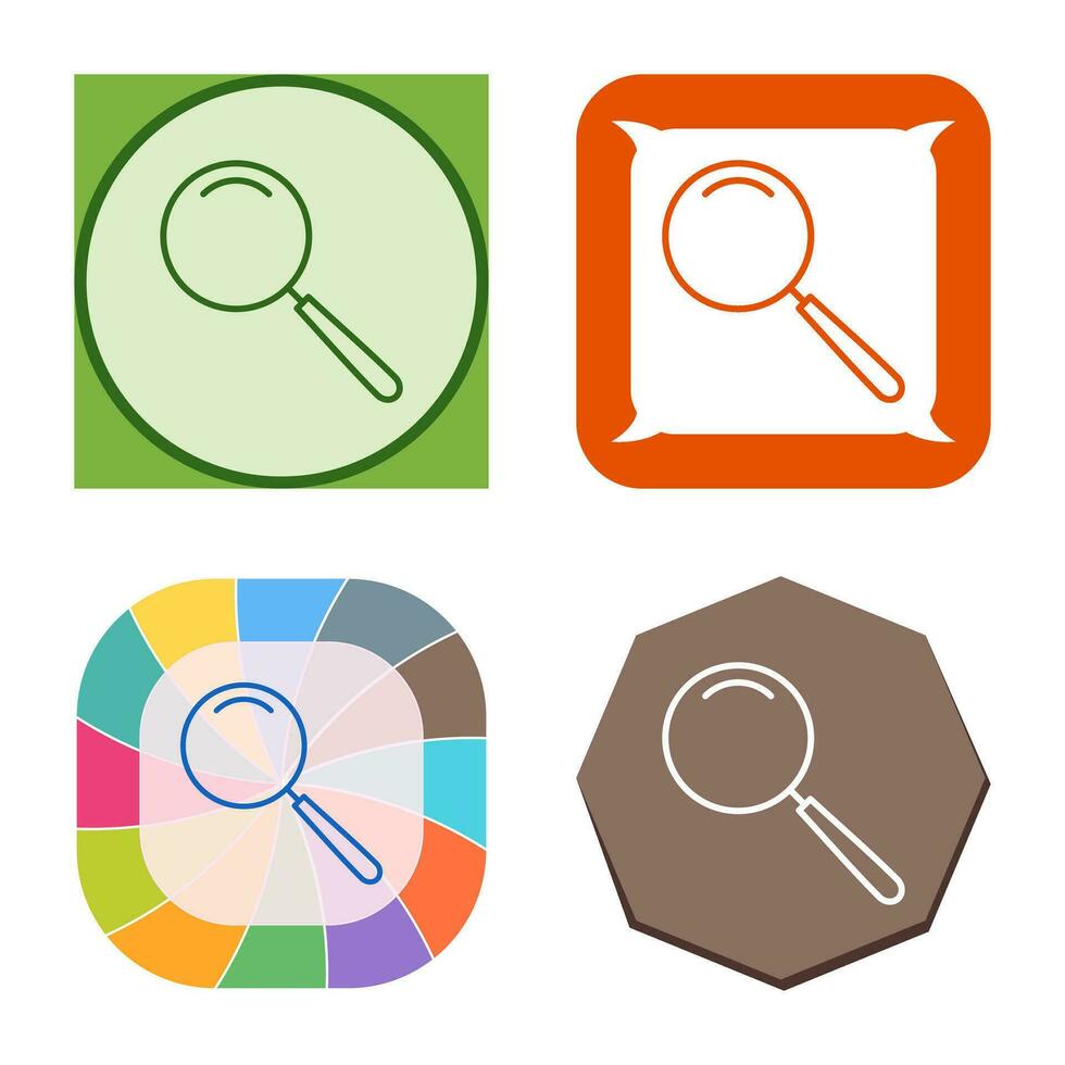 Unique Magnifier Vector Icon