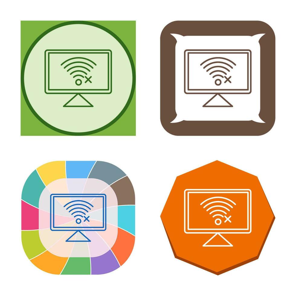 Disconnected Network Vector Icon