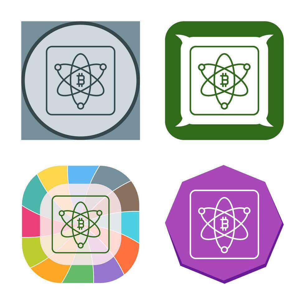 Bitcoin Science Vector Icon