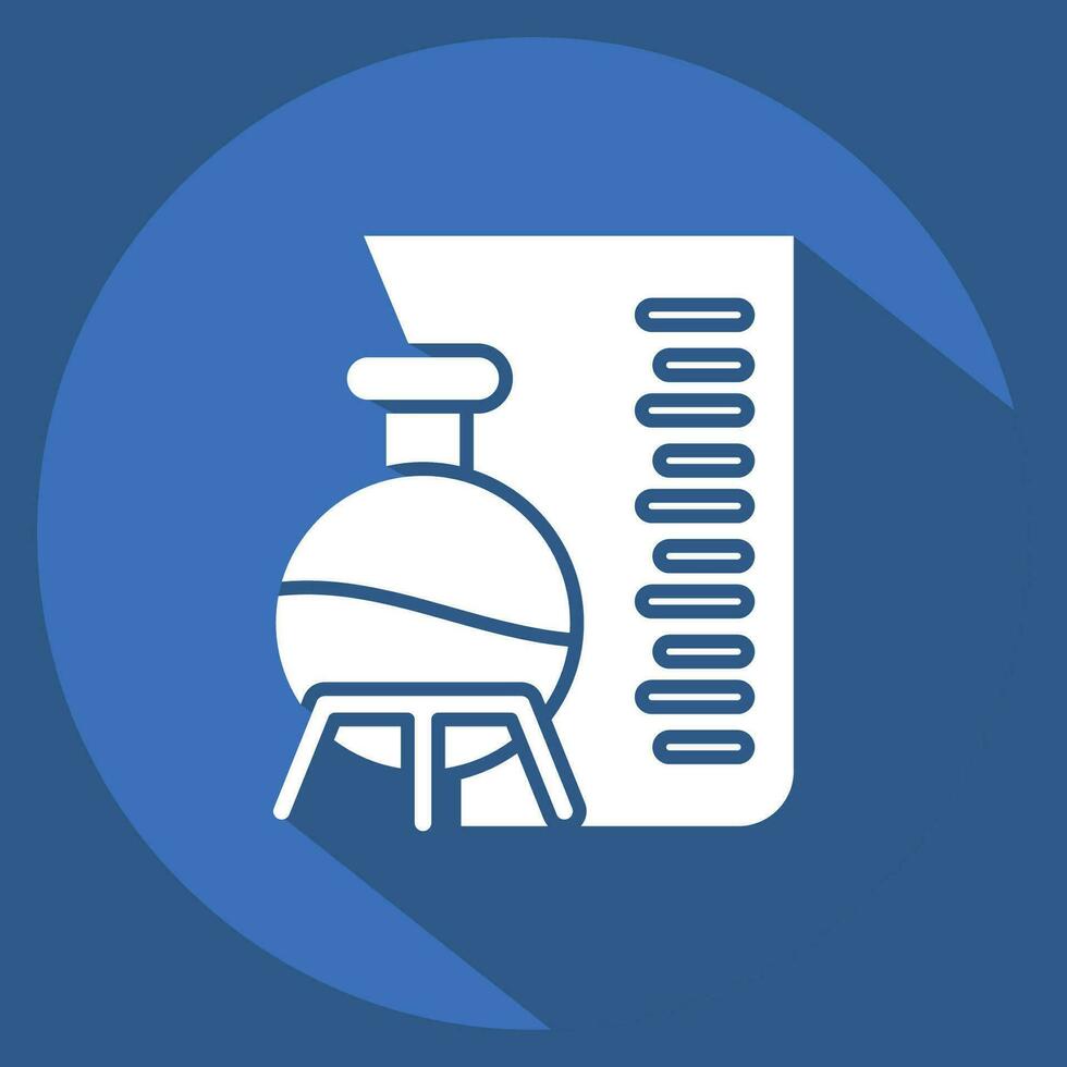 Icon Laboratory. related to Poison symbol. long shadow style. simple design editable. simple illustration vector