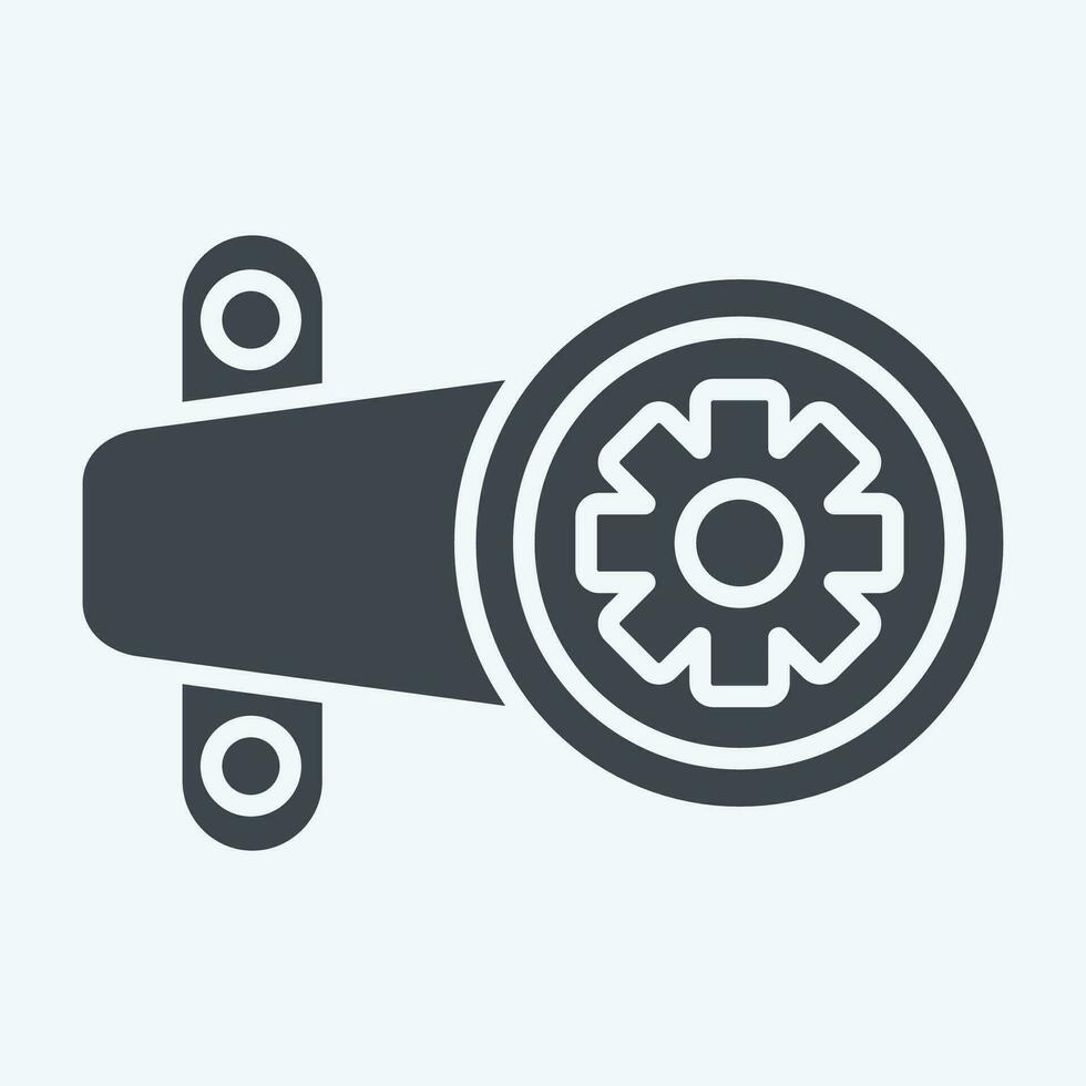 Icon Steering Gearbox. related to Car Maintenance symbol. glyph style. simple design editable. simple illustration vector