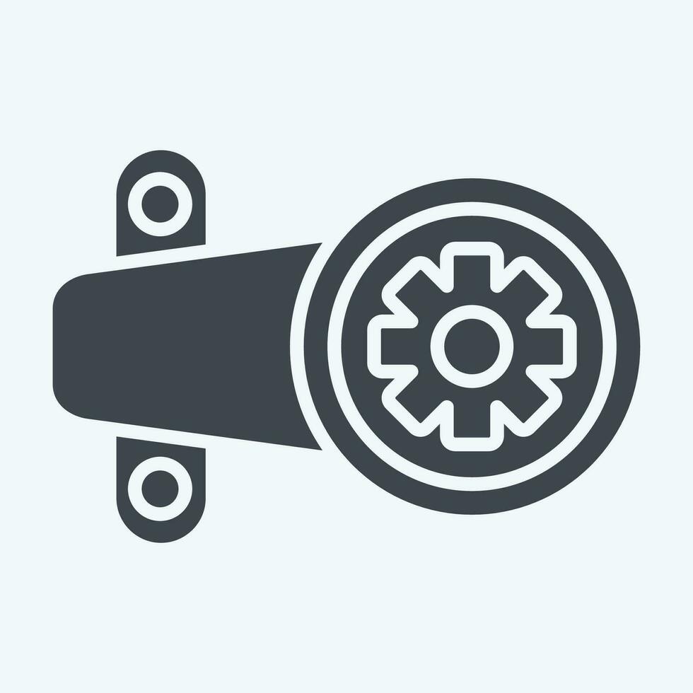 Icon Steering Gearbox. related to Car Maintenance symbol. glyph style. simple design editable. simple illustration vector