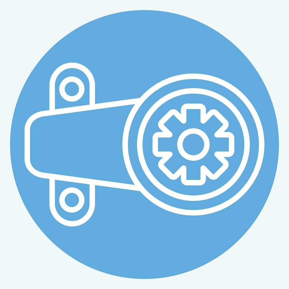 Icon Steering Gearbox. related to Car Maintenance symbol. blue eyes style. simple design editable. simple illustration vector
