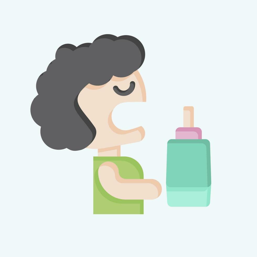 Icon Mouthwash. related to Dentist symbol. flat style. simple design editable. simple illustration vector