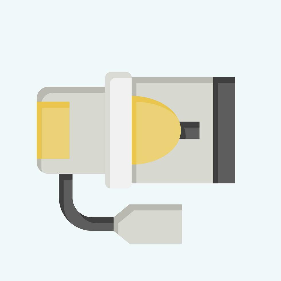 Icon Heater Blower Motor. related to Car Maintenance symbol. flat style. simple design editable. simple illustration vector