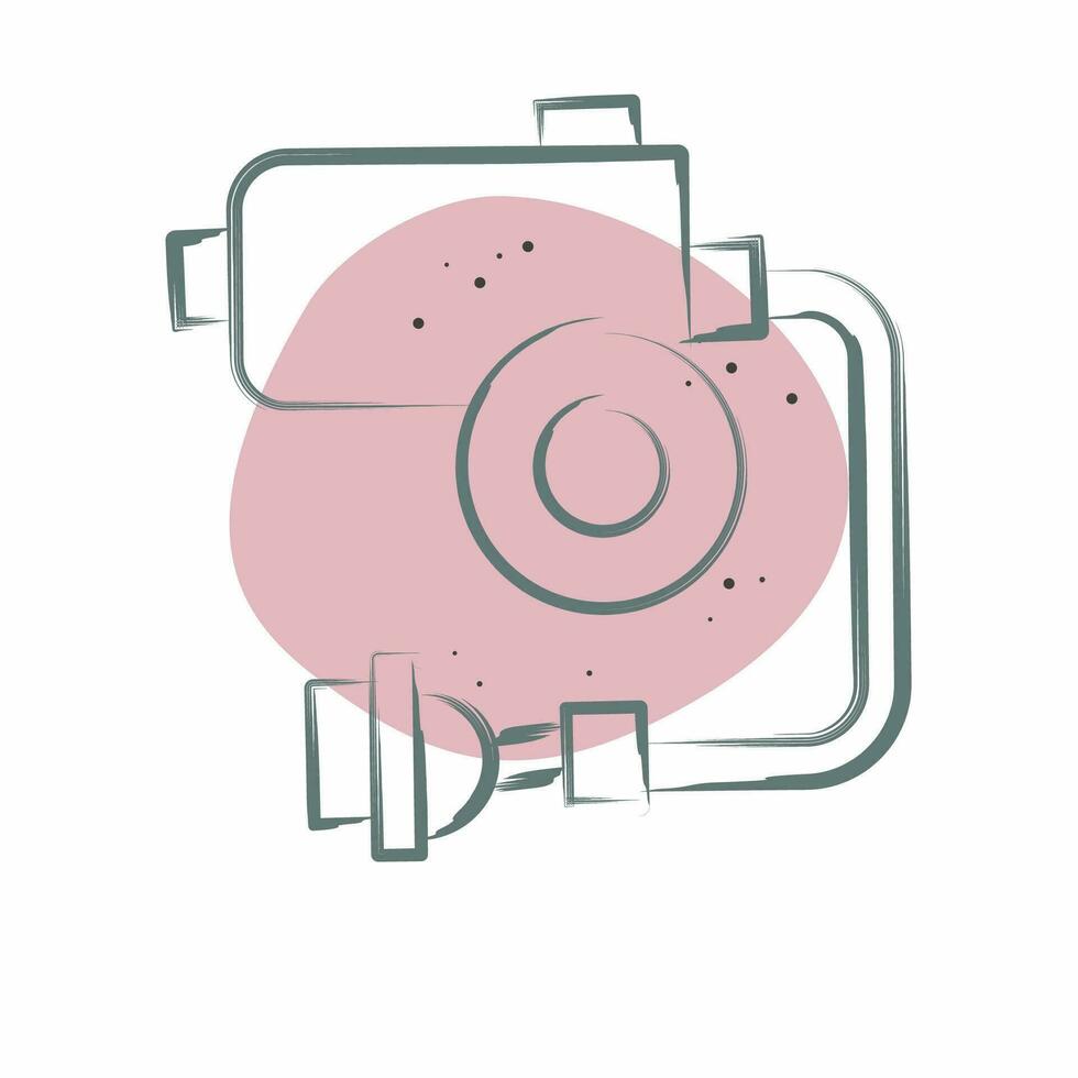 Icon Wiper Motor. related to Car Maintenance symbol. Color Spot Style. simple design editable. simple illustration vector