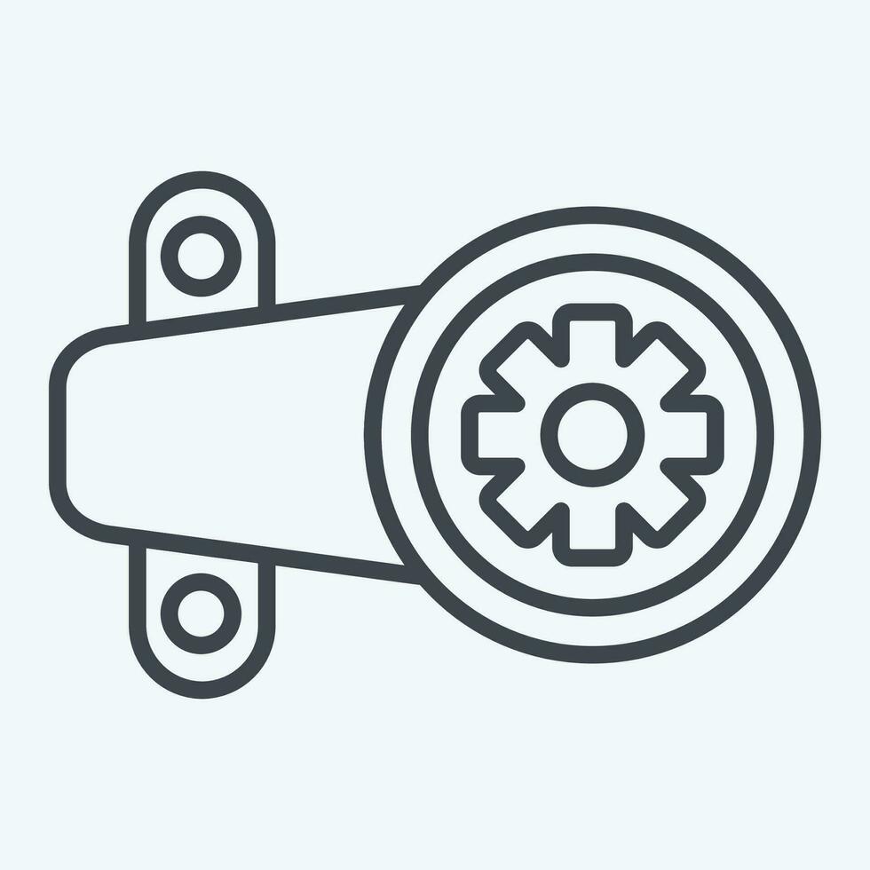 Icon Steering Gearbox. related to Car Maintenance symbol. line style. simple design editable. simple illustration vector