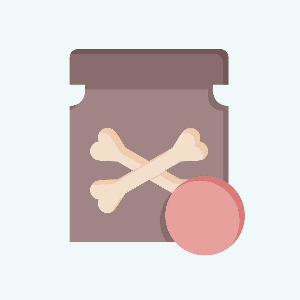 Icon Pills. related to Poison symbol. flat style. simple design editable. simple illustration vector