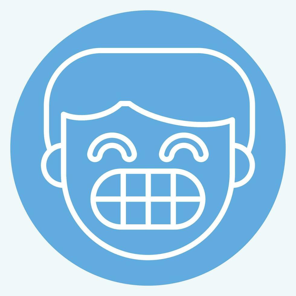Icon Enamel. related to Dentist symbol. blue eyes style. simple design editable. simple illustration vector