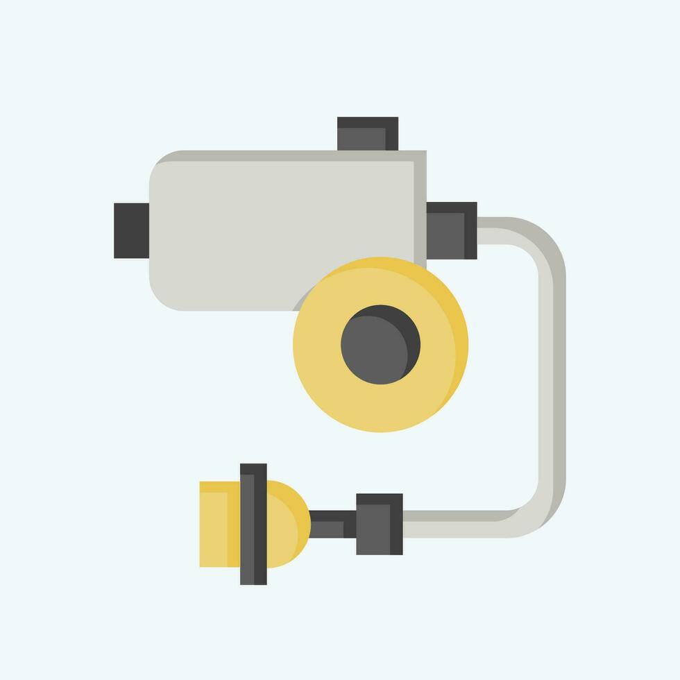 Icon Wiper Motor. related to Car Maintenance symbol. flat style. simple design editable. simple illustration vector