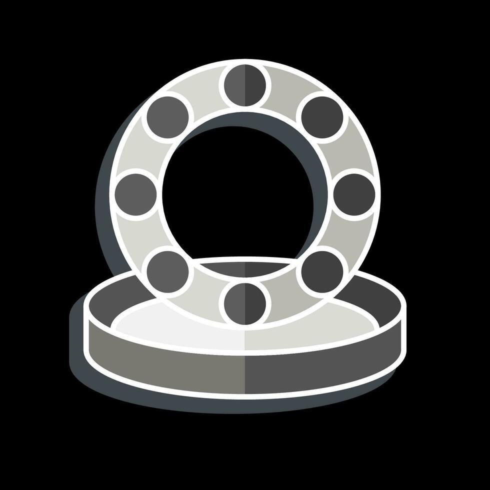 Icon Wheel Bearings. related to Car Maintenance symbol. glossy style. simple design editable. simple illustration vector