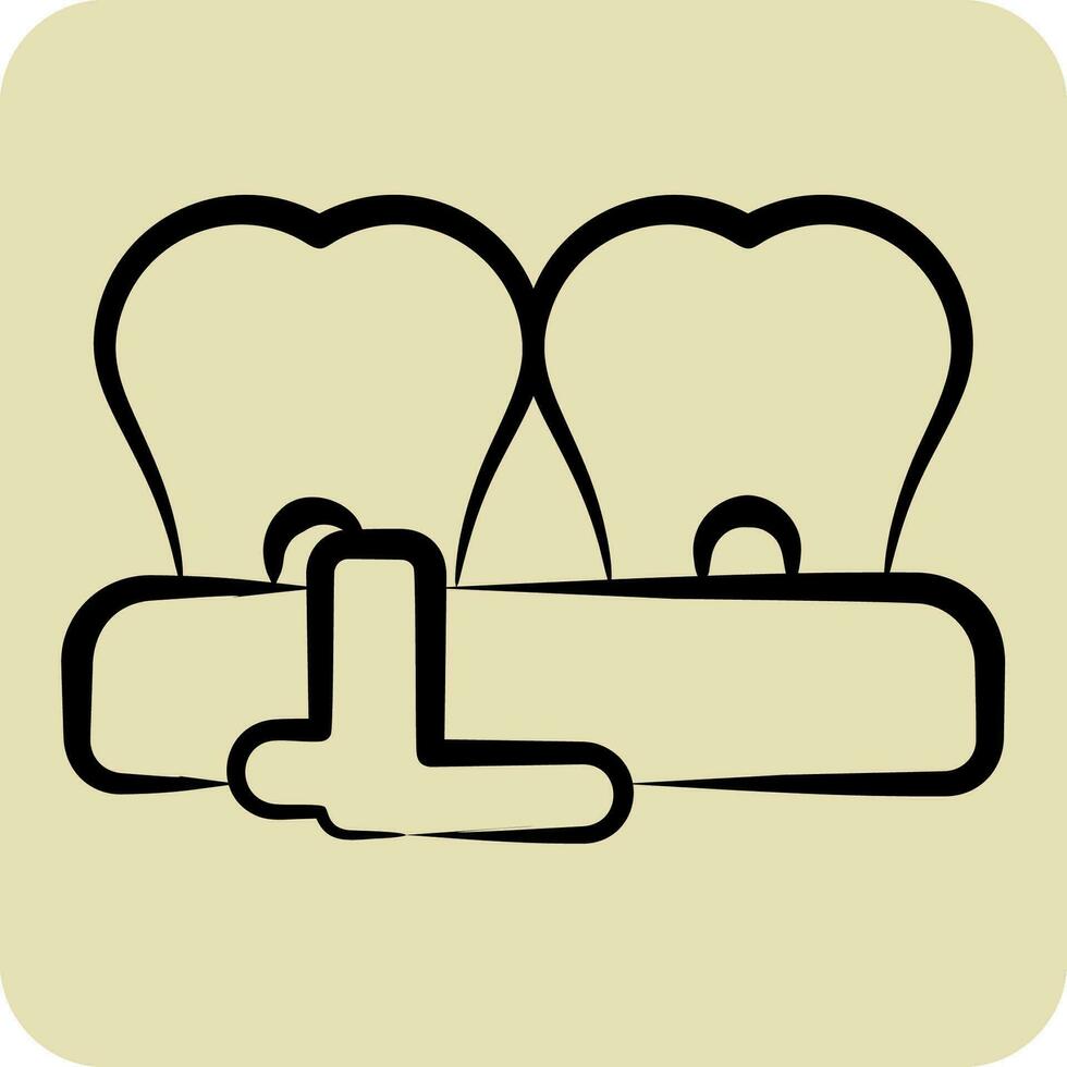 icono gingivitis. relacionado a dentista símbolo. mano dibujado estilo. sencillo diseño editable. sencillo ilustración vector