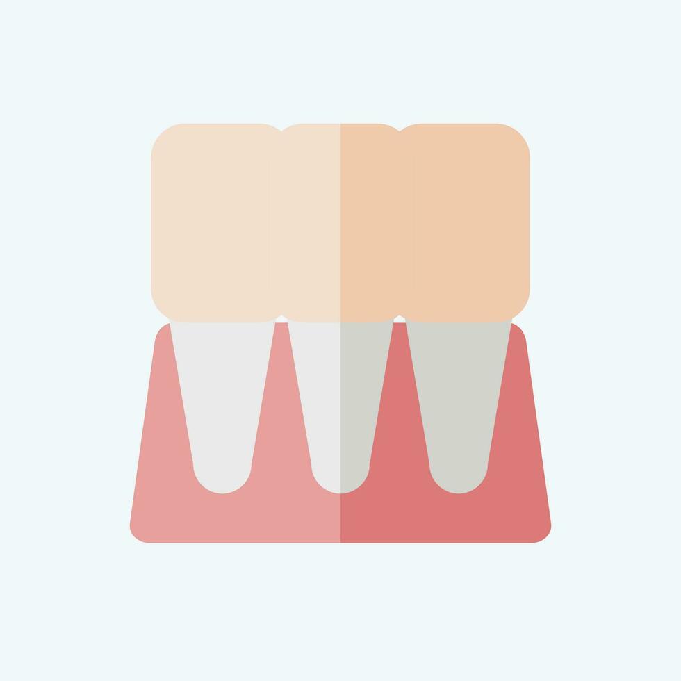 Icon Incisor. related to Dentist symbol. flat style. simple design editable. simple illustration vector