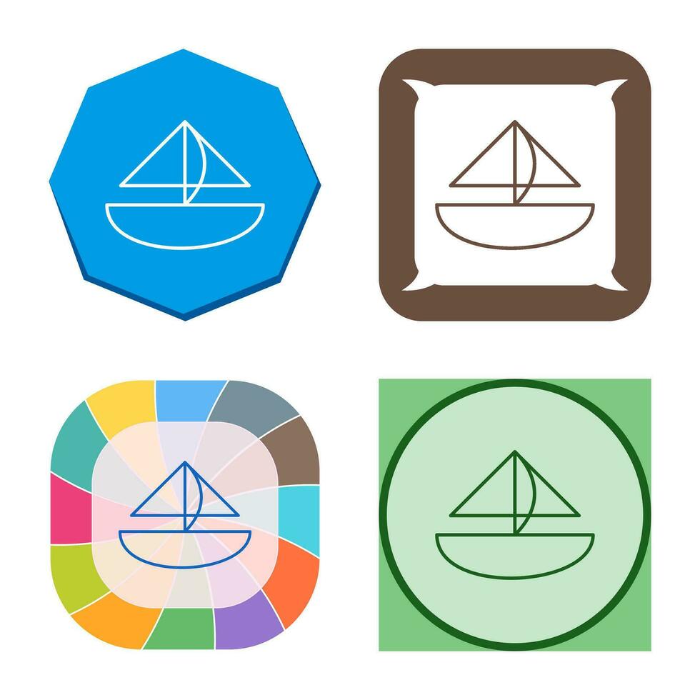 Small Yacht Vector Icon