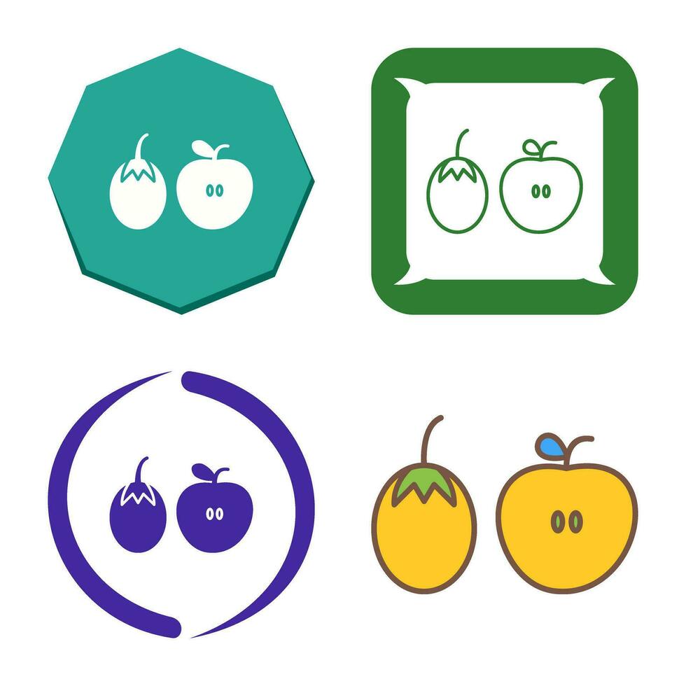 icono de vector de frutas y verduras