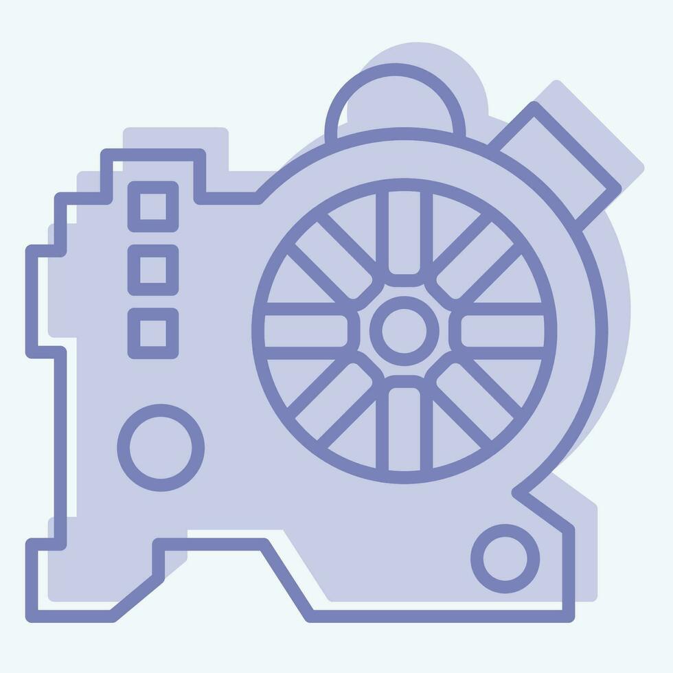 Icon Water Pump. related to Car Maintenance symbol. two tone style. simple design editable. simple illustration vector