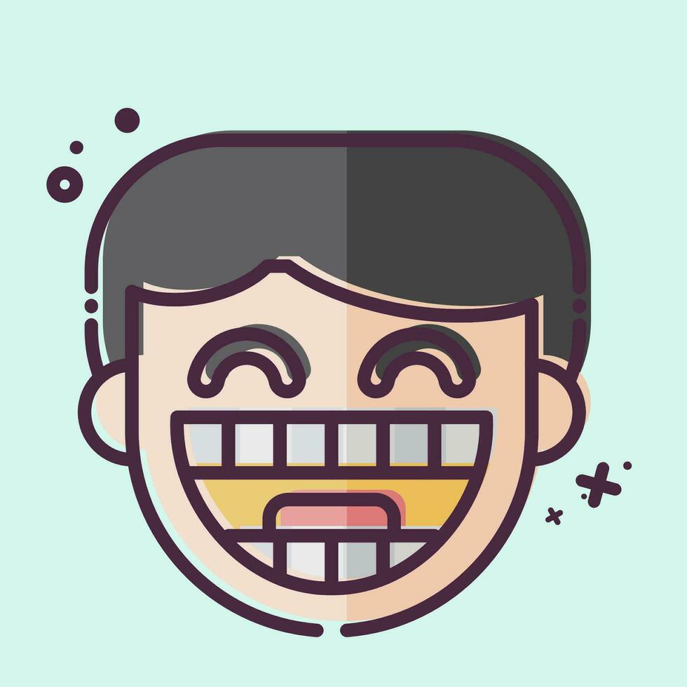 Icon Dental Braces. related to Dentist symbol. MBE style. simple design editable. simple illustration vector