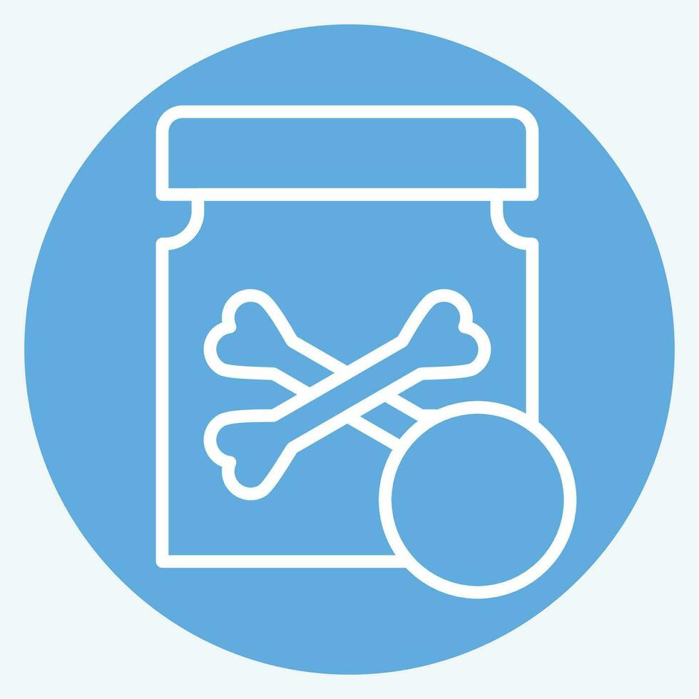 icono pastillas relacionado a veneno símbolo. azul ojos estilo. sencillo diseño editable. sencillo ilustración vector