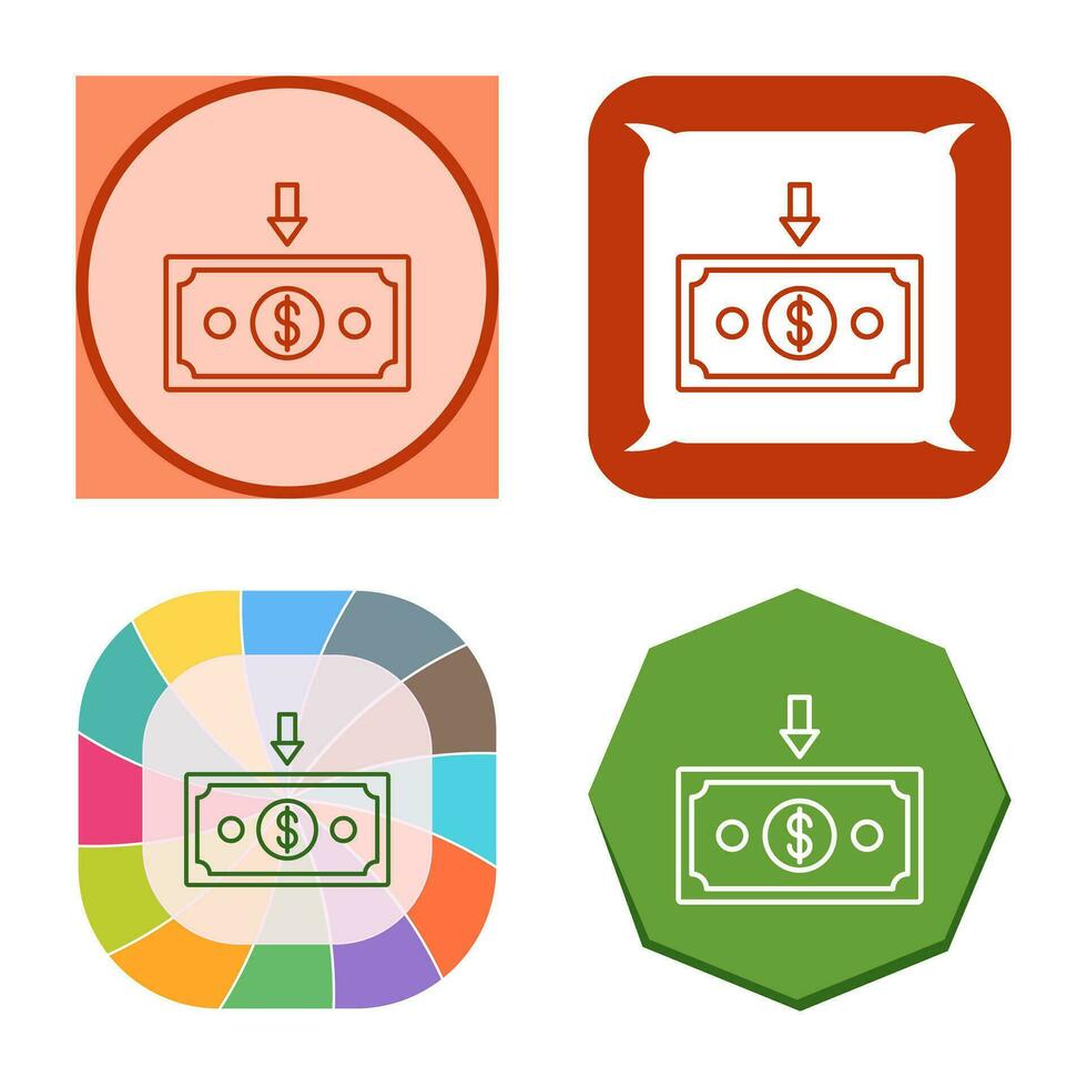 Money Down Vector Icon