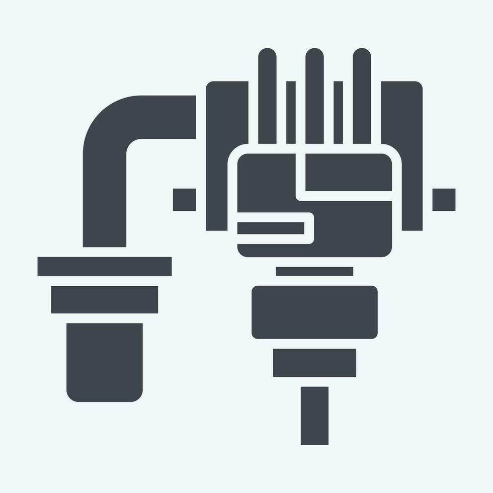 Icon Fuel Rejector. related to Car Maintenance symbol. glyph style. simple design editable. simple illustration vector