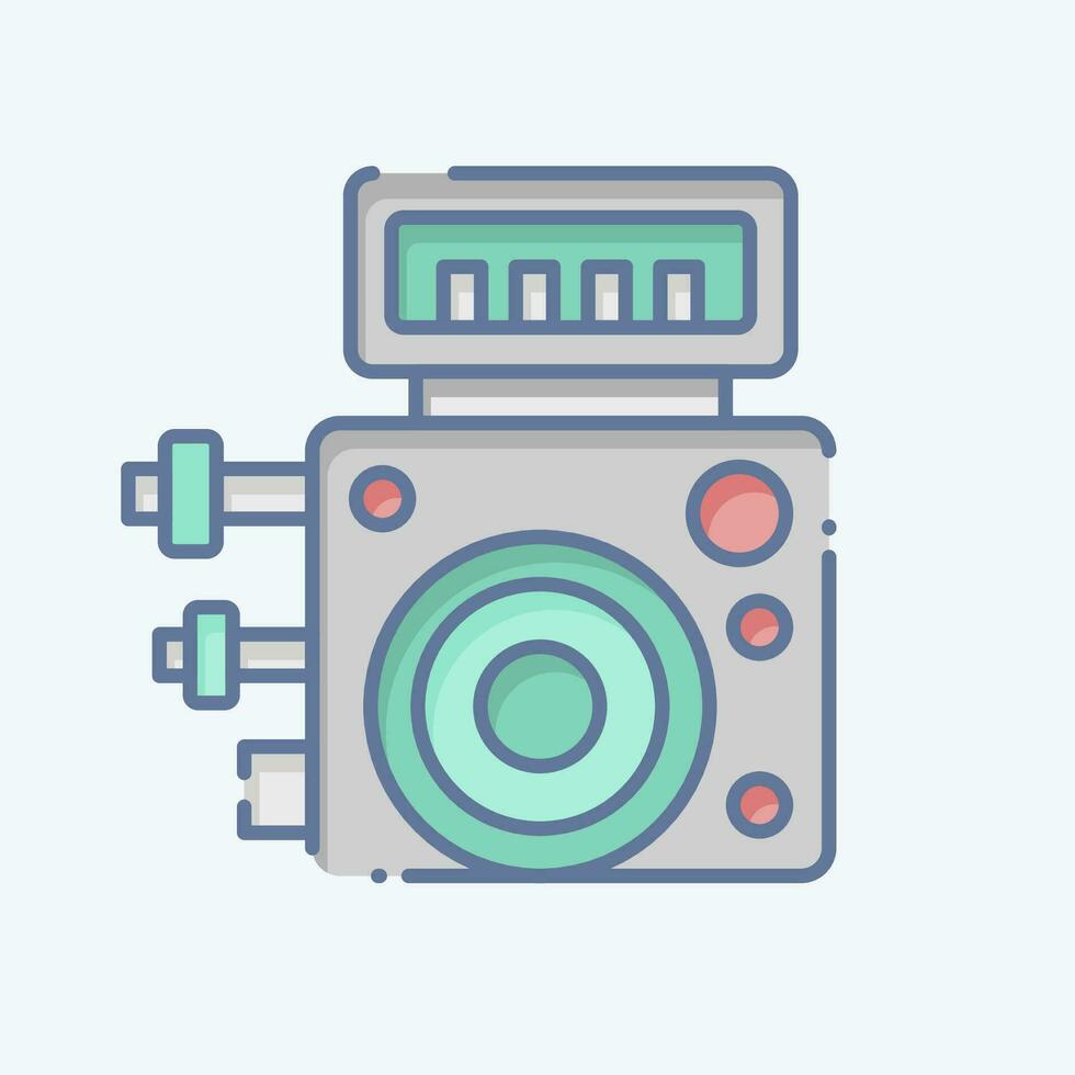 Icon ABS Control Module. related to Car Maintenance symbol. doodle style. simple design editable. simple illustration vector