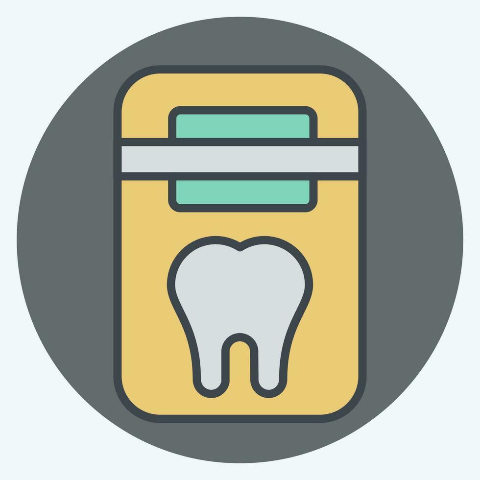 Icon Dental Floss. related to Dentist symbol. color mate style. simple design editable. simple illustration vector