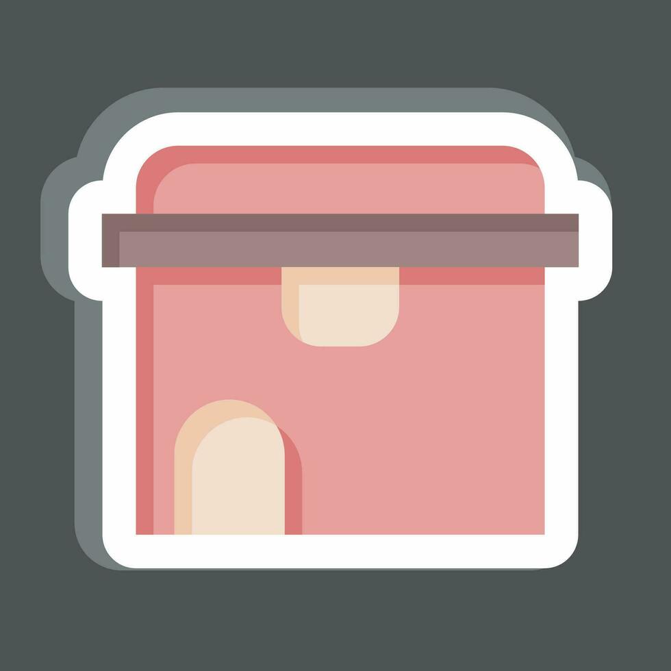 Sticker Rodent. related to Poison symbol. simple design editable. simple illustration vector
