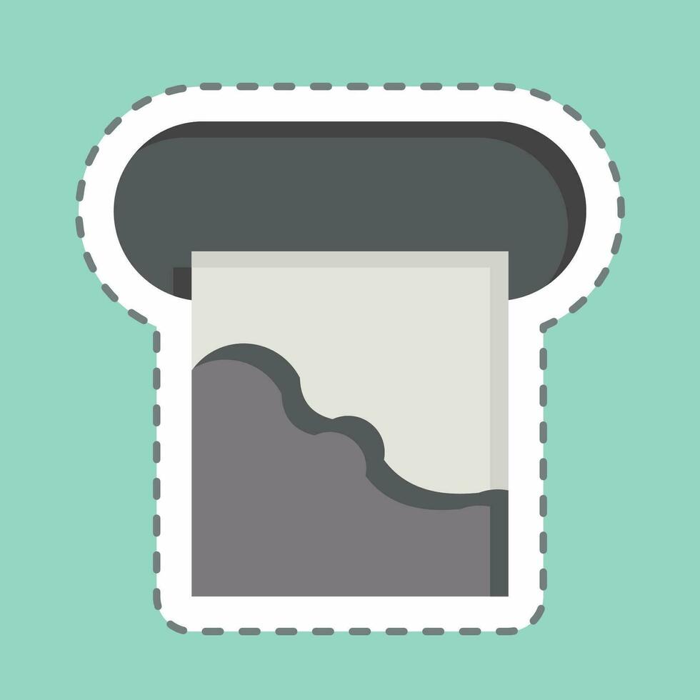 Sticker line cut Mold. related to Poison symbol. simple design editable. simple illustration vector