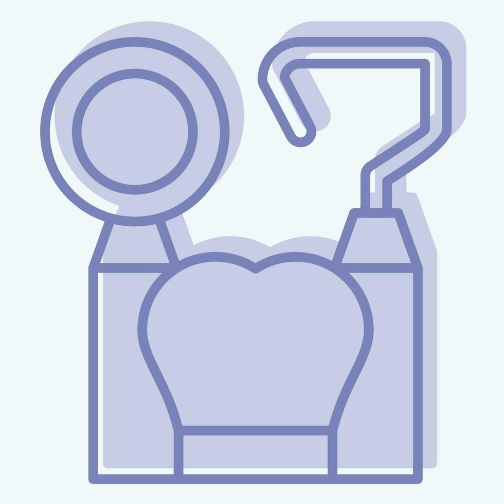 Icon Dental Hygiene Tool. related to Dentist symbol. two tone style. simple design editable. simple illustration vector