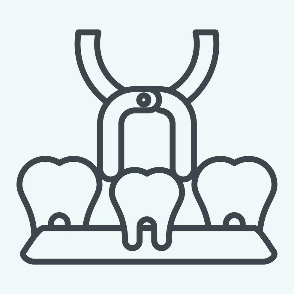 Icon Tooth Extra. related to Dentist symbol. line style. simple design editable. simple illustration vector