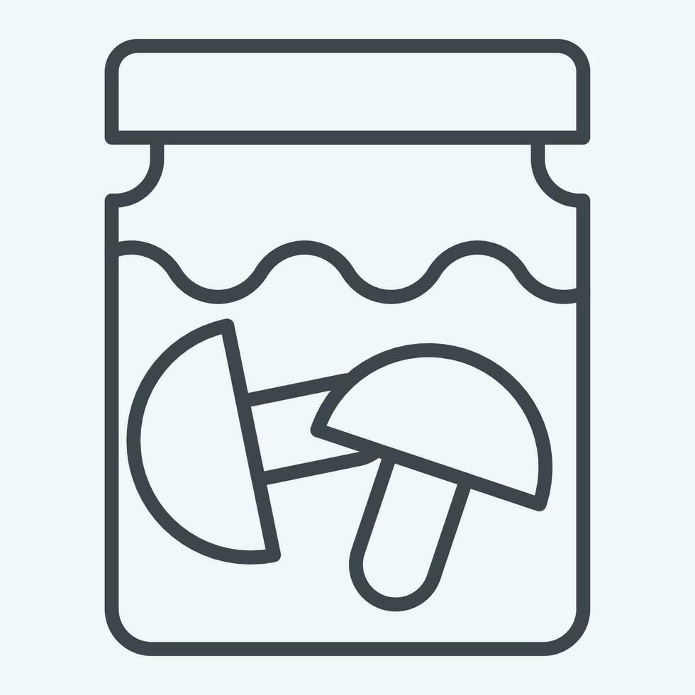 Icon Mushroom. related to Poison symbol. line style. simple design editable. simple illustration vector