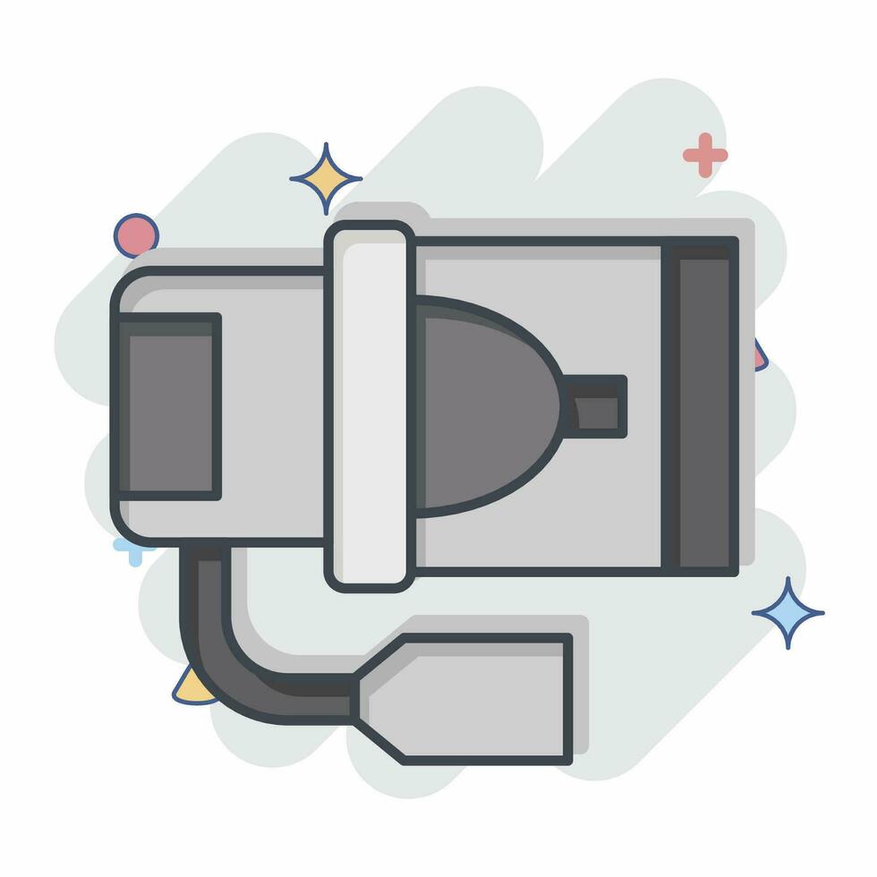 Icon Heater Blower Motor. related to Car Maintenance symbol. comic style. simple design editable. simple illustration vector