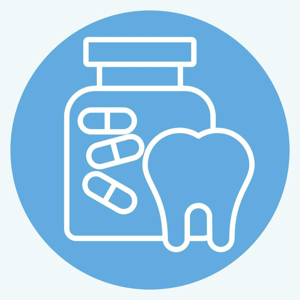 Icon Drug. related to Dentist symbol. blue eyes style. simple design editable. simple illustration vector