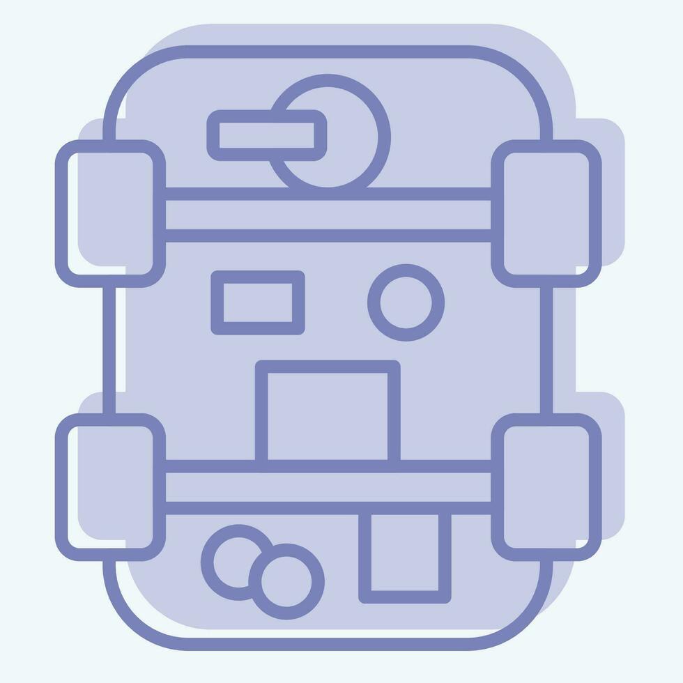 Icon Drivetrain. related to Car Maintenance symbol. two tone style. simple design editable. simple illustration vector