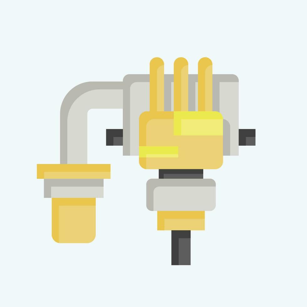 Icon Fuel Rejector. related to Car Maintenance symbol. flat style. simple design editable. simple illustration vector