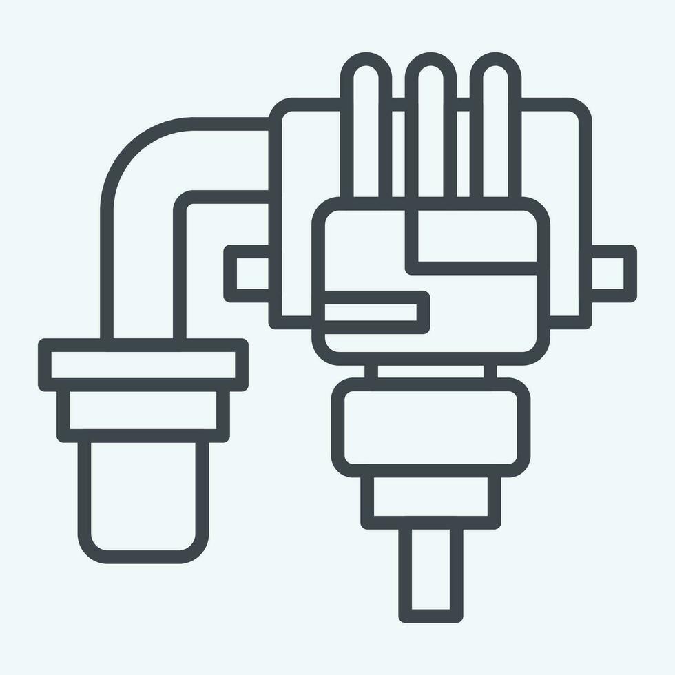 Icon Fuel Rejector. related to Car Maintenance symbol. line style. simple design editable. simple illustration vector
