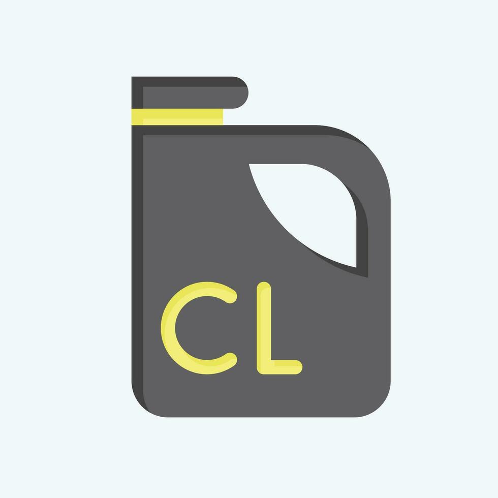 Icon Chlorine. related to Poison symbol. flat style. simple design editable. simple illustration vector
