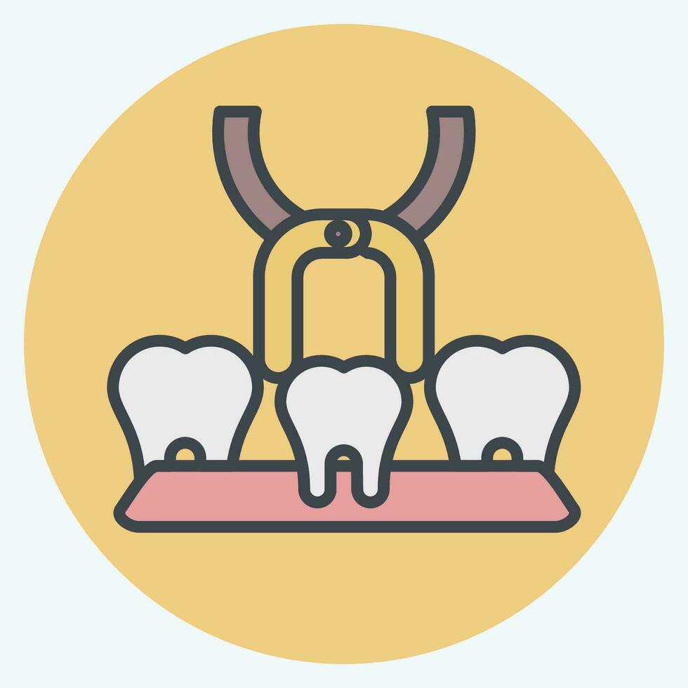 Icon Tooth Extra. related to Dentist symbol. color mate style. simple design editable. simple illustration vector